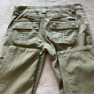 Sanctuary Army Green Cargo Cropped Ankle Pants Women's Size 27